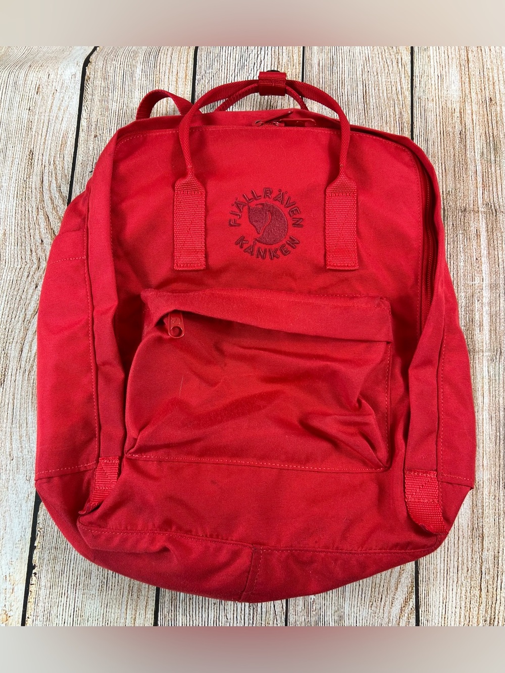 Fjallraven Re-KÅNKEN Everyday Outdoor Backpack Bag Red